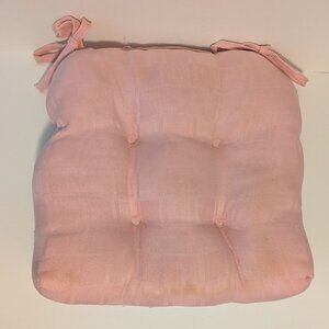 Vintage Barth and Dreyfuss Pink Checker Pattern Chair Cushion Fundraiser Item
